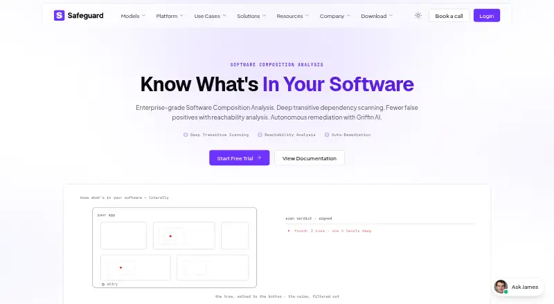 Safeguard SCA's website