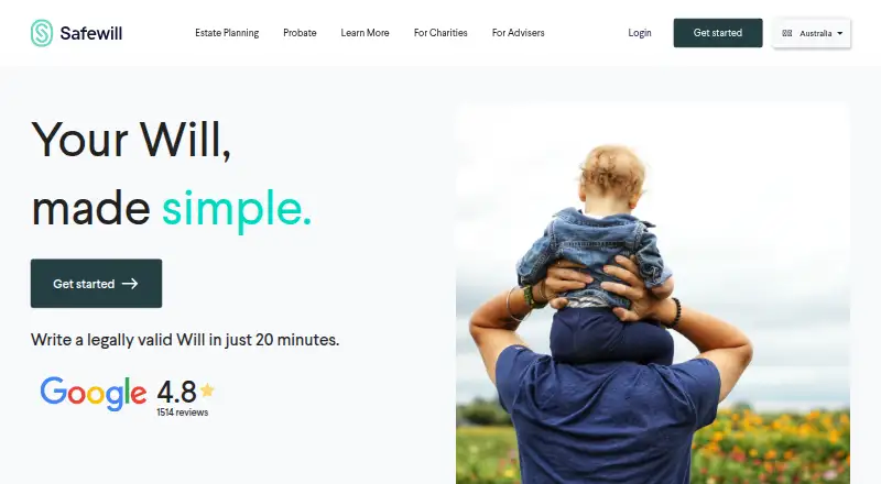 Safewill's website