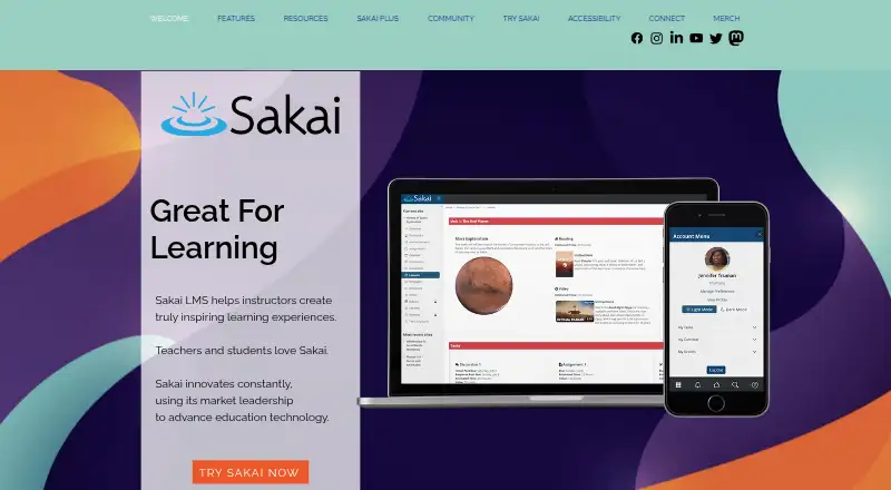 The Sakai homepage