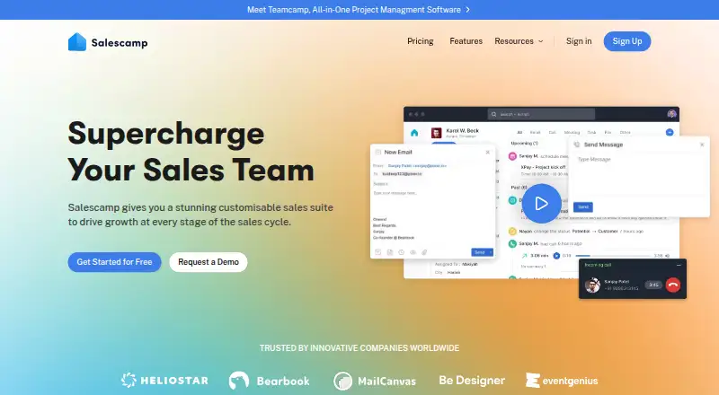 The Salescamp homepage