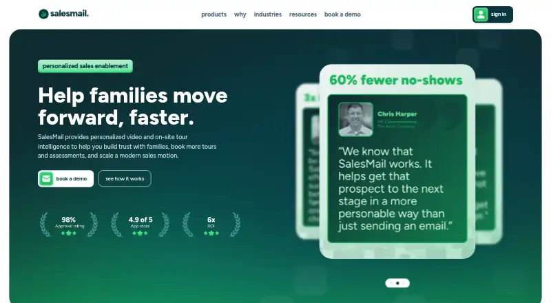SalesMail's website