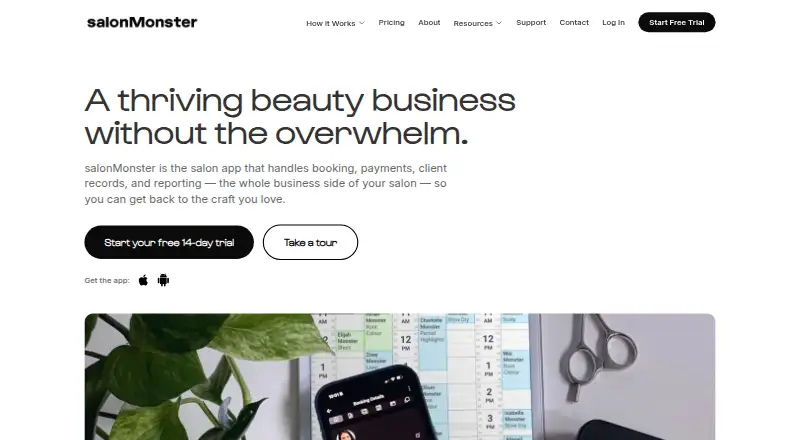 salonMonster's website
