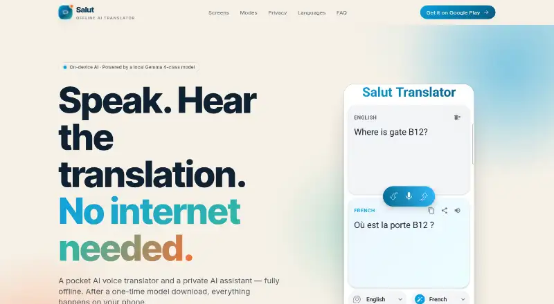 Salut's website