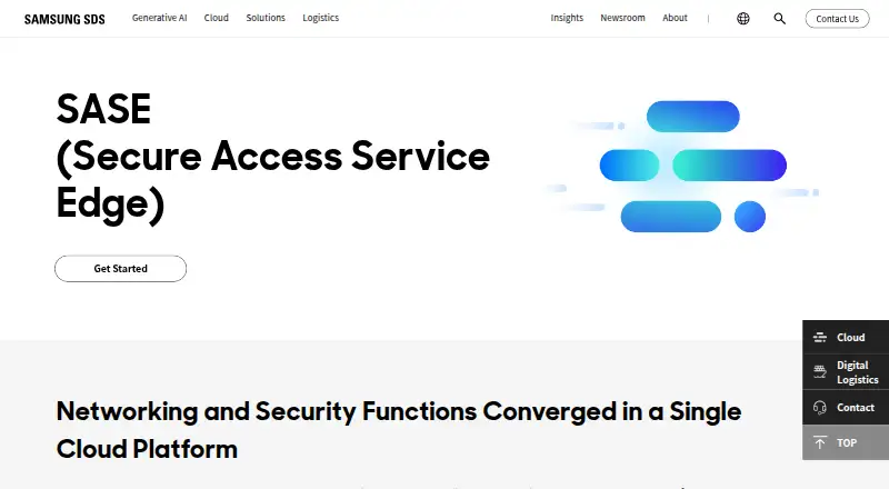 Samsung SDS SASE's website