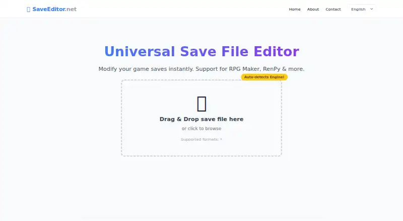 SaveEditor.net's website