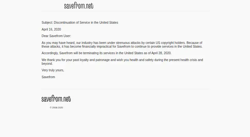 SaveFrom.net's website