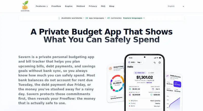 The Savern homepage