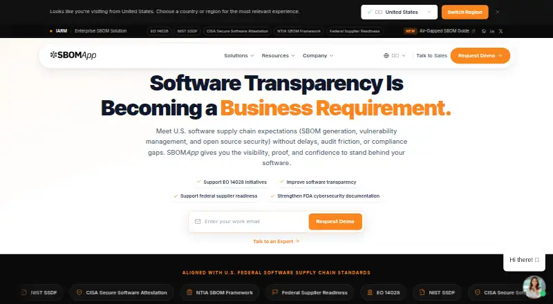 SBOMApp's website