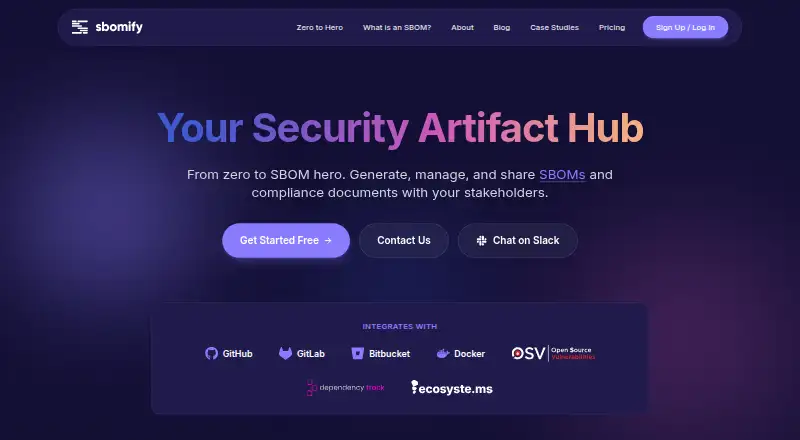 sbomify's website
