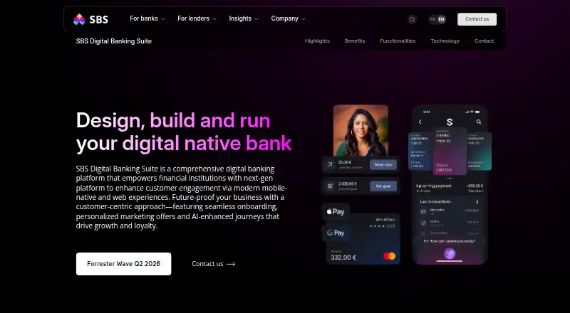 SBS Digital Banking Suite's website