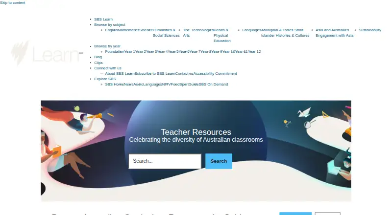 SBS Learn's website