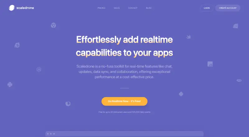 Scaledrone's website