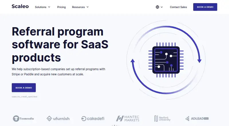 The Scaleo homepage