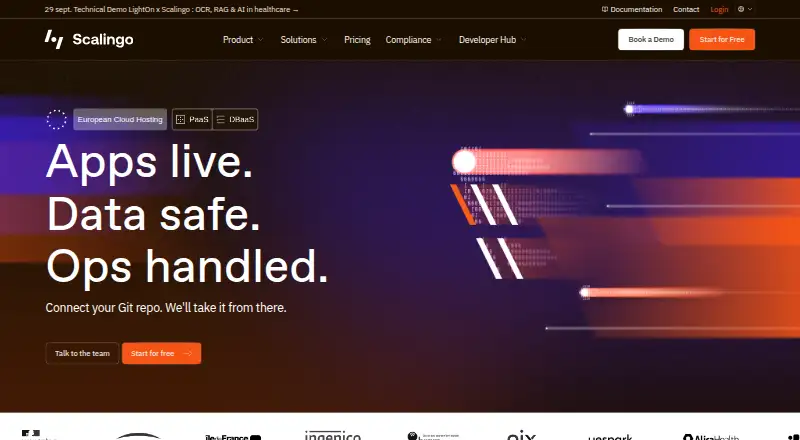 Scalingo's website
