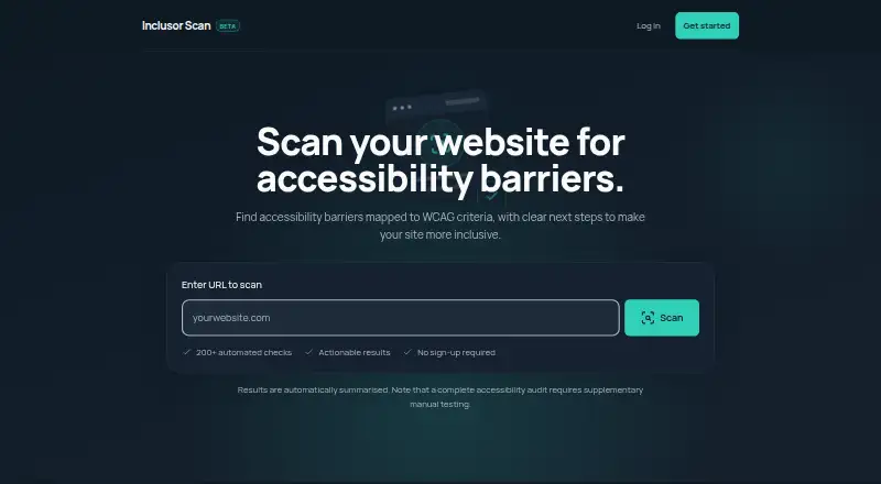 Inclusor Scan's website