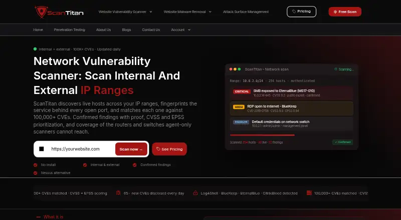 ScanTitan's website
