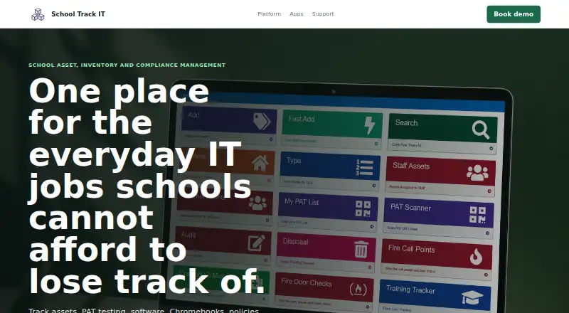 The School Track IT homepage