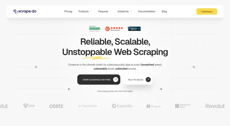 Scrape.do SERP API's website