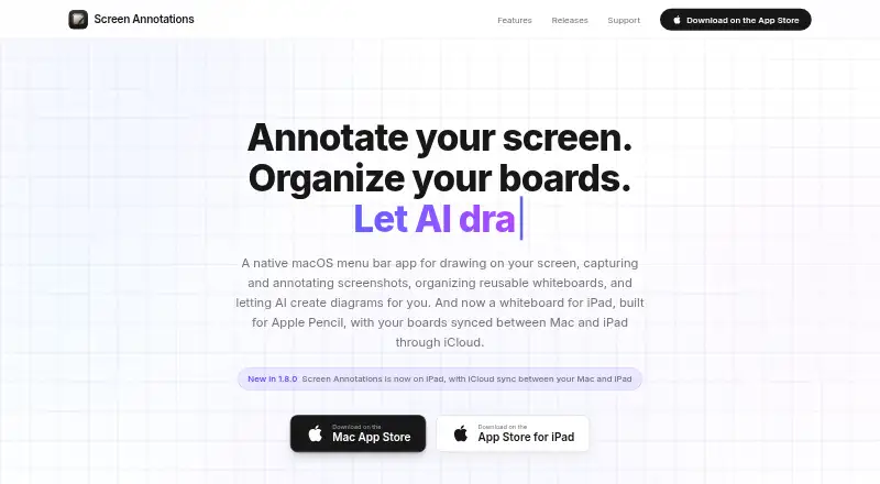 The Screen Annotations homepage