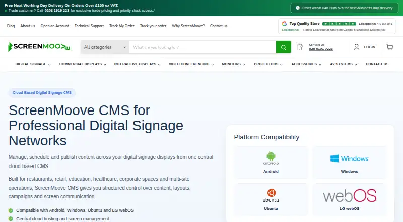 ScreenMoove CMS's website