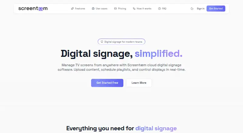 Screentæm's website