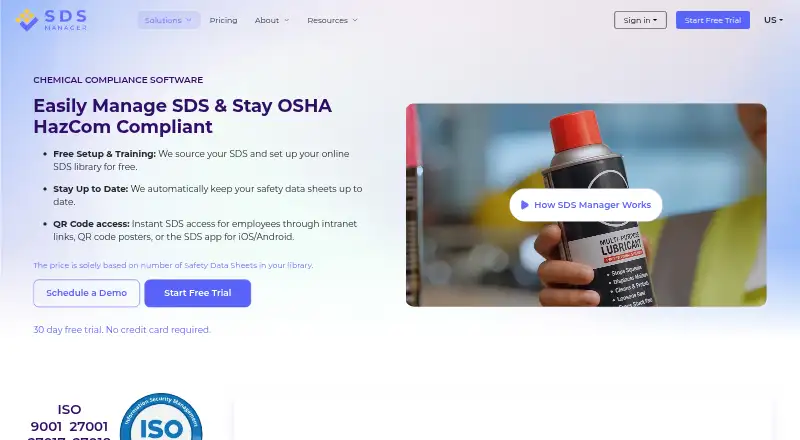 SDS Manager's website