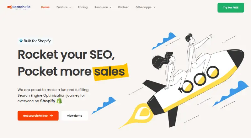 SearchPie's website