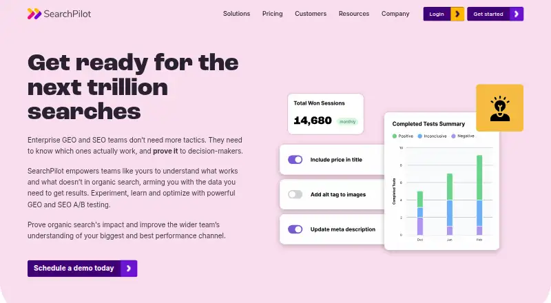 SearchPilot's website