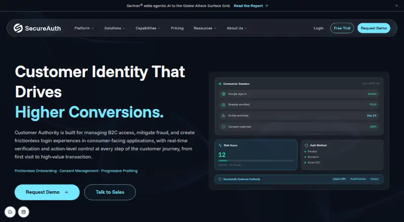 SecureAuth Customer Authority's website