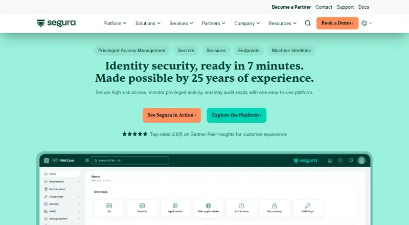 The Segura PAM Core homepage