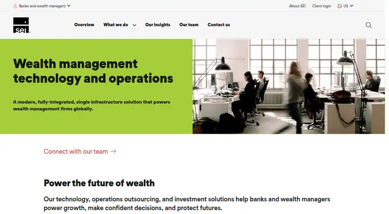 SEI Wealth Platform's website