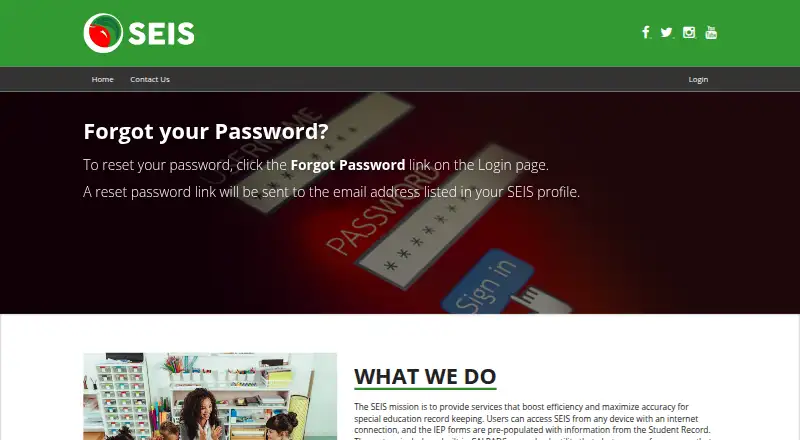 SEIS's website
