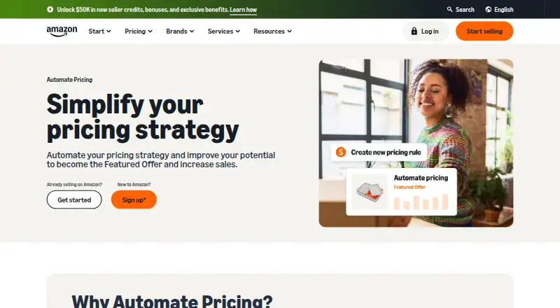 Amazon Automate Pricing's website