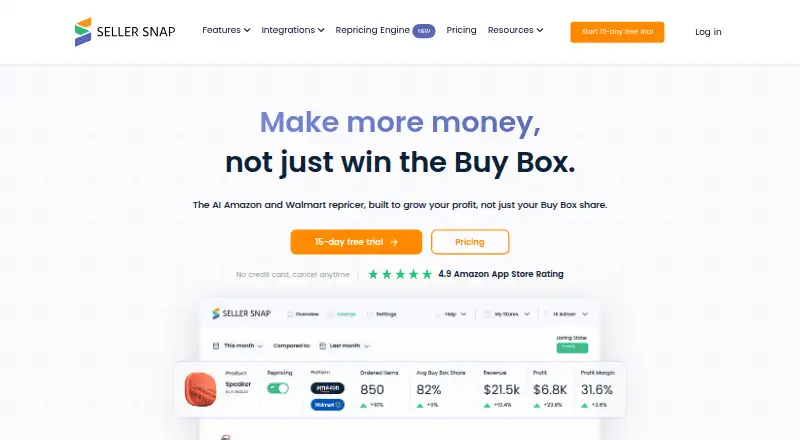 Seller Snap's website