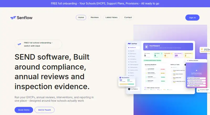 Senflow's website