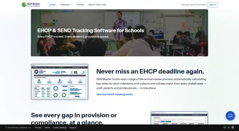 SEN Master's website