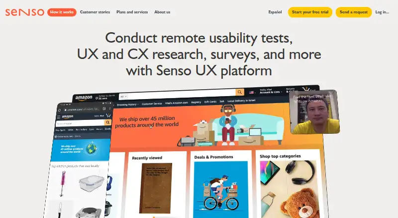 Senso's website