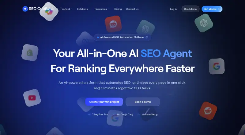 SEO Copilot's website