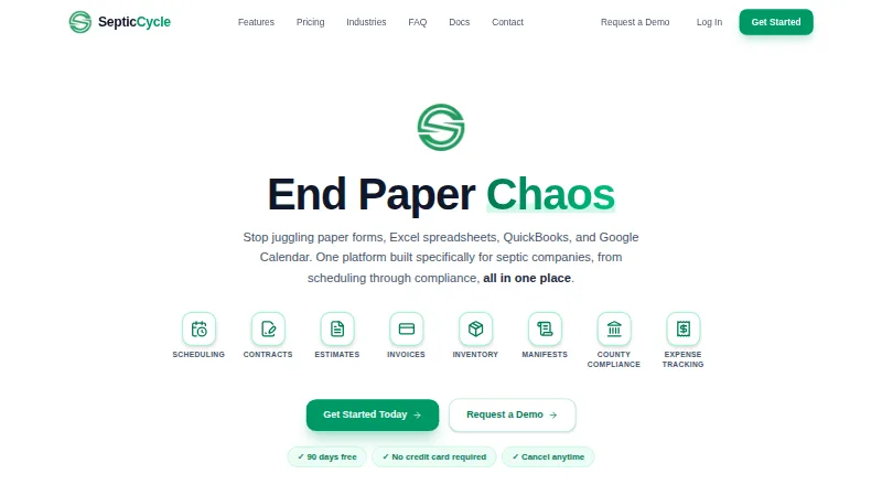 SepticCycle's website