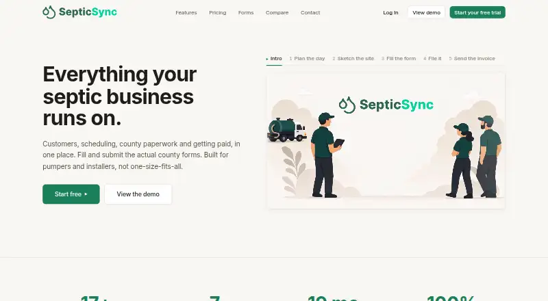 SepticSync's website