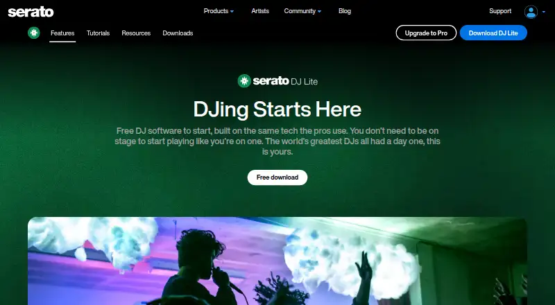 Serato DJ Lite's website