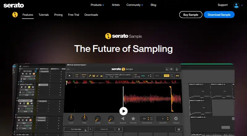 Serato Sample's website