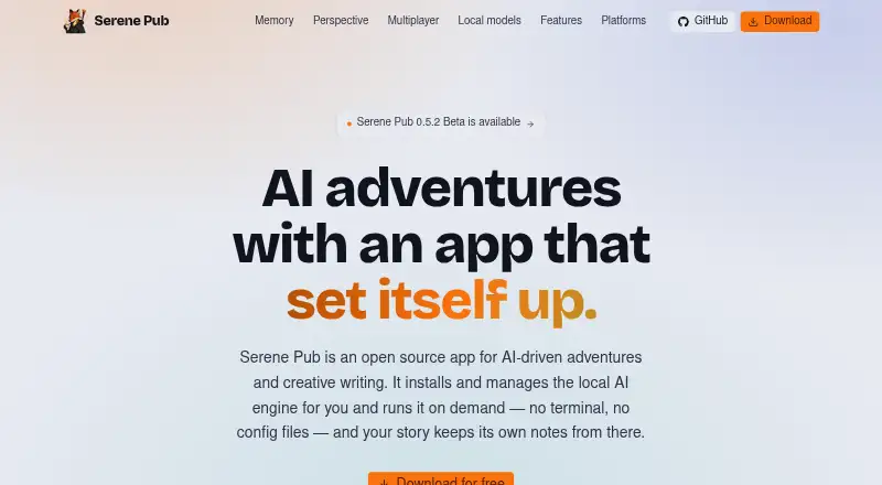 The Serene Pub homepage