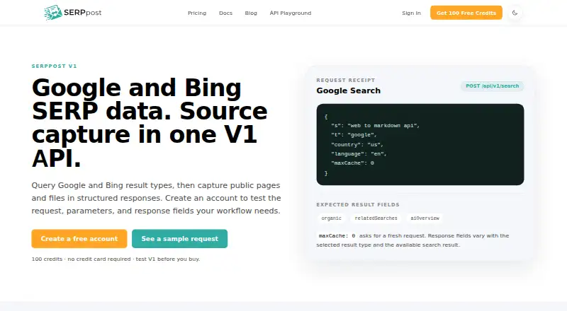 SERPpost's website