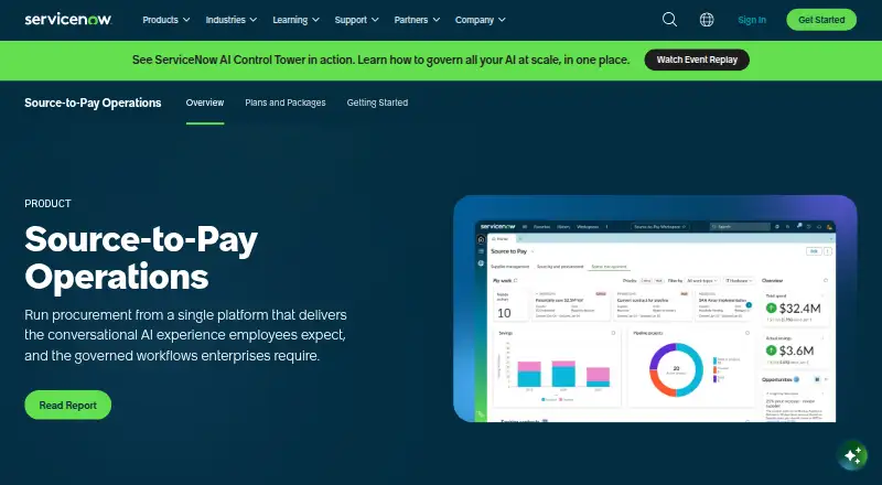 ServiceNow Supplier Lifecycle Operations's website