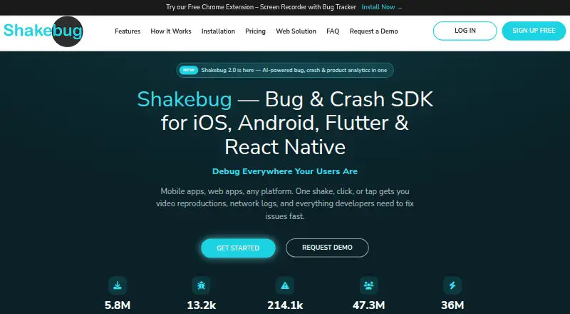The Shakebug homepage