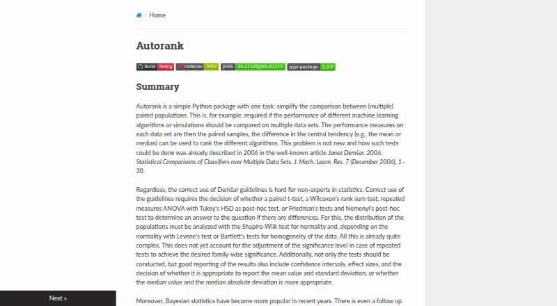autorank's website
