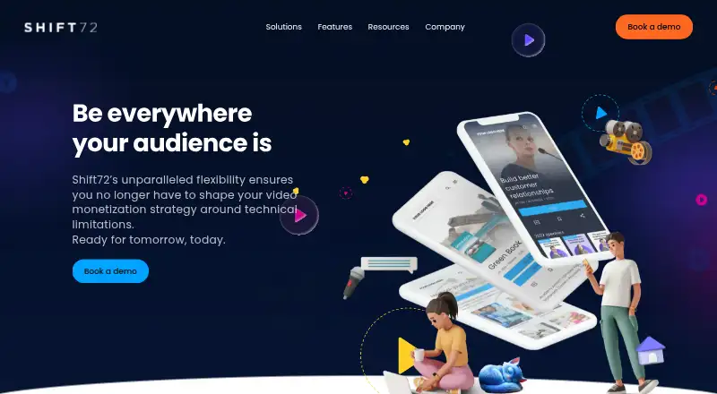 Shift72's website
