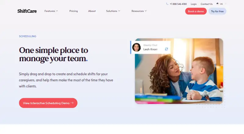 ShiftCare's website