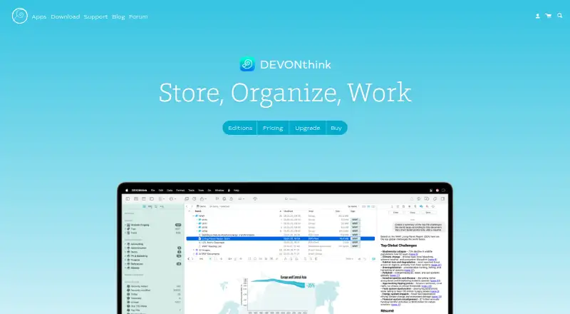 The DEVONthink homepage